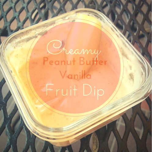 Creamy Peanut Butter Vanilla Fruit Dip | enjoyingthecourse.com