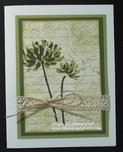 Card made with Stampin'UP! set: Too Kind, a 2-step stamp set