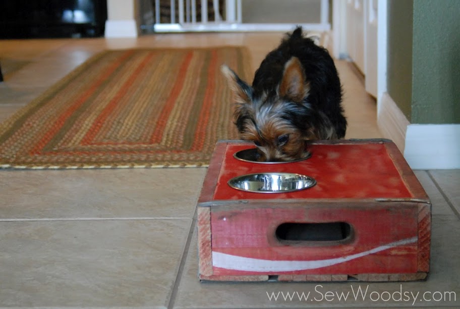 Vintage Coca Cola Crate Turned Dog Bowl Holder