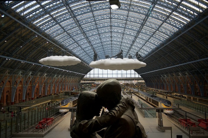 ＊英國倫敦聖潘克拉斯St Pancras車站：乘坐在雲朵上Cloud I Meteoros優美藝術！ 4