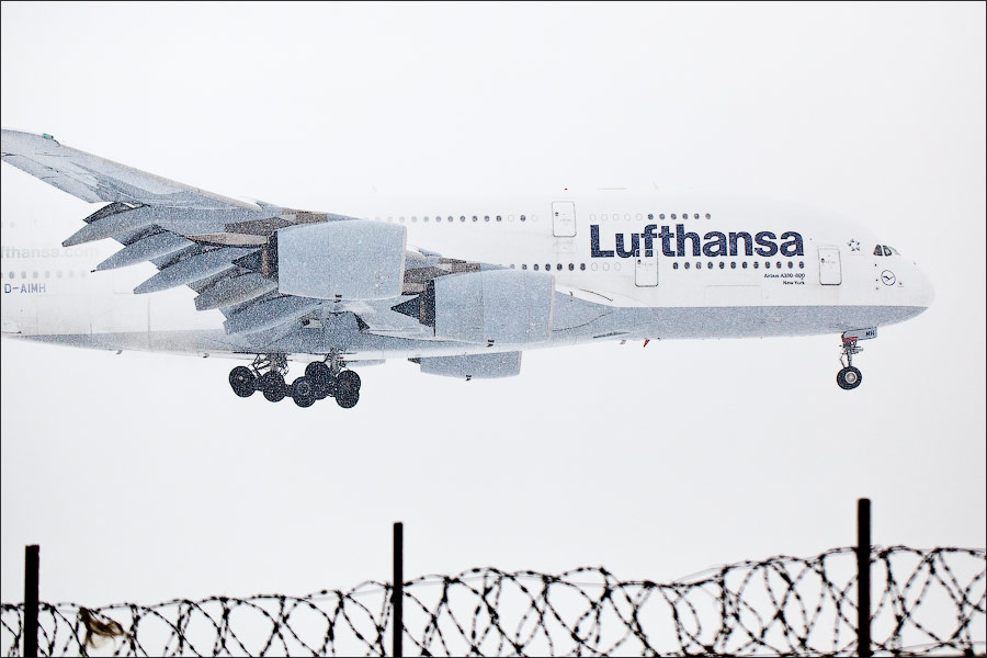 А-380 Lufthansa во Внуково