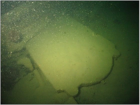 underwater gravestone of Eoghan Kieran. From The Sinking of the RMS Tayleur: The Lost Story of the 'Victorian Titanic'