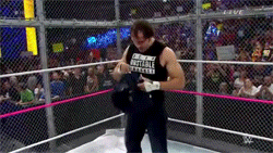 ME : TNWG WHC Cage of Violence Match - Dean Ambrose (c) vs. Brock Lesnar vs. Alex Shelley vs. The Undertaker  Cov4