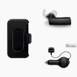 iPhone 4/4S Accessory Bundle - Includes Otterbox Defender Case, Jawbone ERA Bluetooth Headset and Car Charger
