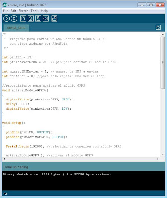 Programar Arduino para enviar SMS a mvil