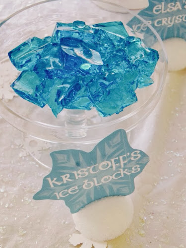 Frozen birthday party, Kristoff's ice blocks, frozen party food