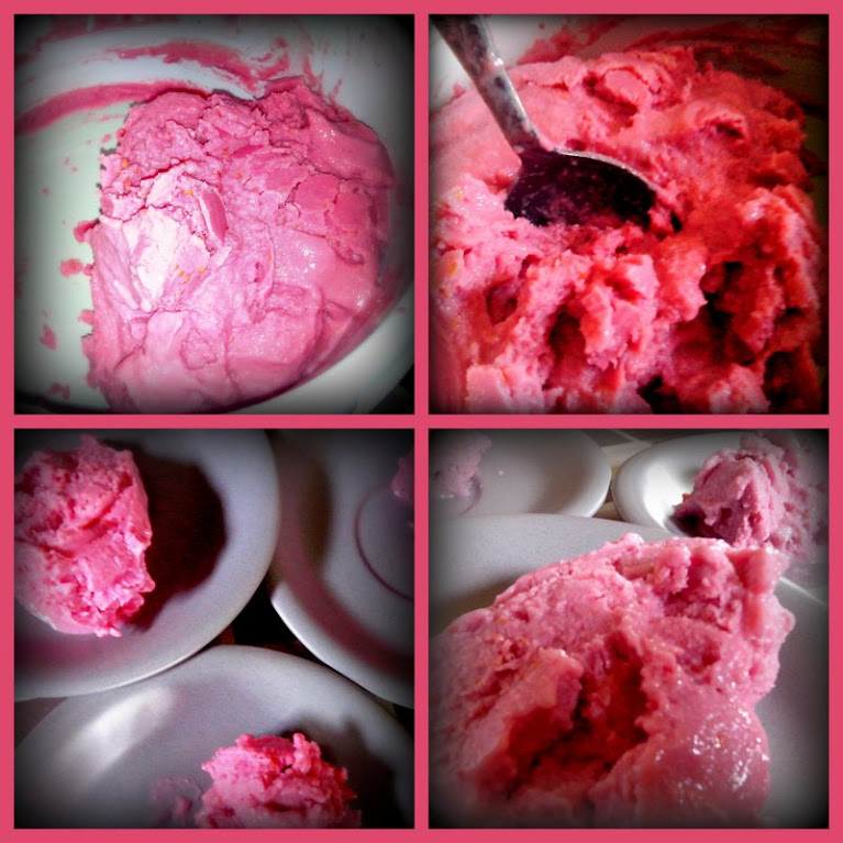 Glace aux framboises