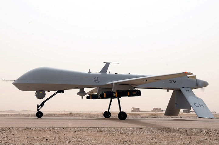 An MQ-1B Predator from the 361st Expeditionary Reconnaissance Squadron takes off July 9, 2008 from Ali Base, Iraq.