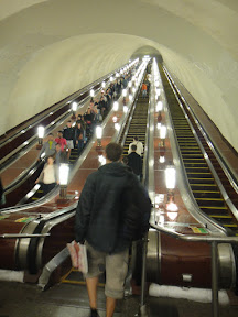 Escalators At The Metro Station
