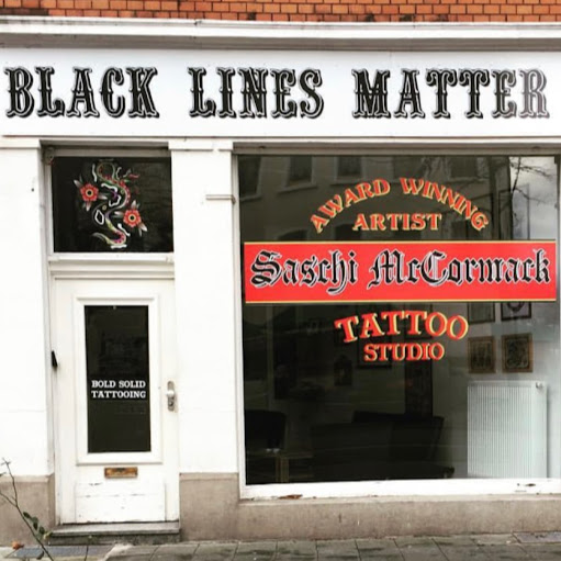 Black Lines Matter Tattoo logo