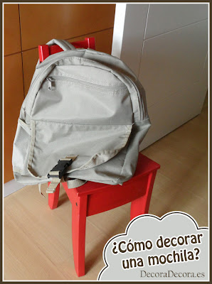 Cómo decorar una mochila.