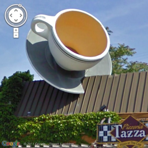 Roaming The Google Streets: Giant Coffee Cup, Milwaukee