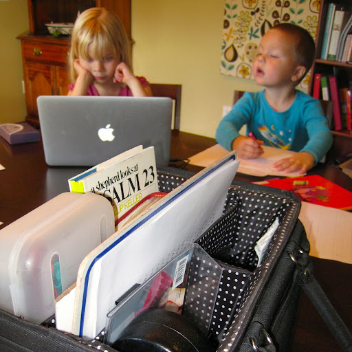 homeschooling at the table