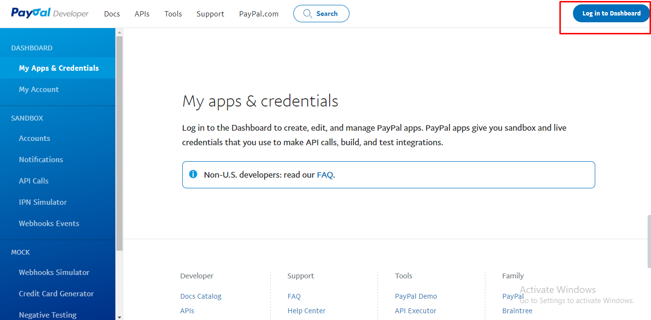 get an API credential for PayPal Express Checkout