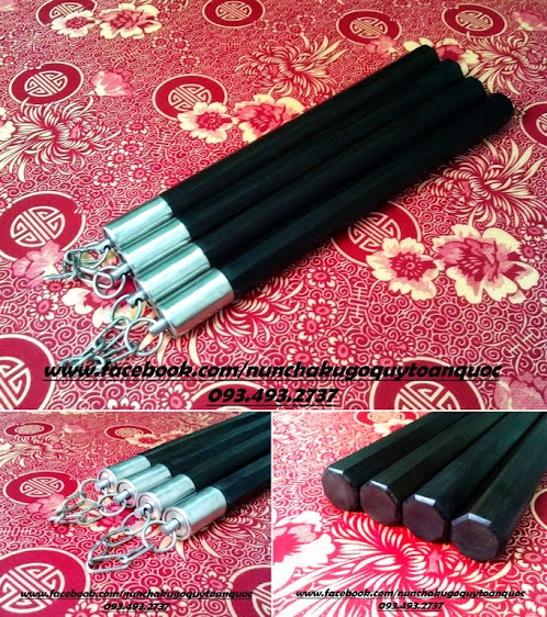 Bán Côn Nhị Khúc INOX Gỗ Quý Mun Trắc - nunchaku - nhikhuccon - 093.493.27.37 - 36