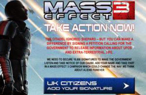 Ufo Mass Effect 3 Petitions The Uk Government To Release Ufo Secrets