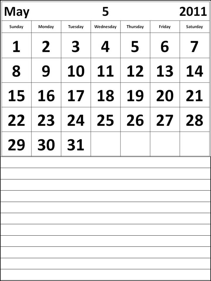 Calendar 2011 May with notes may calendars 2011. Calendar 2011 May with notes