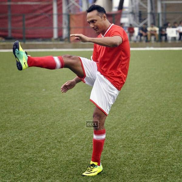 Rahul Bose during a charity soccer match organised by Aamir's daughter Ira Khan, at Cooperage ground, on July 20, 2014.(Pic: Viral Bhayani)