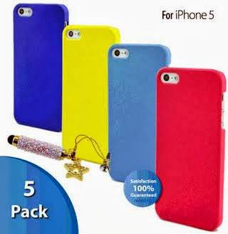 Mobling iPhone 5S/S Accessory Packs (5 Pack - Four MoGrit Series cases + One Pearl Effect Mini Stylus Pen)