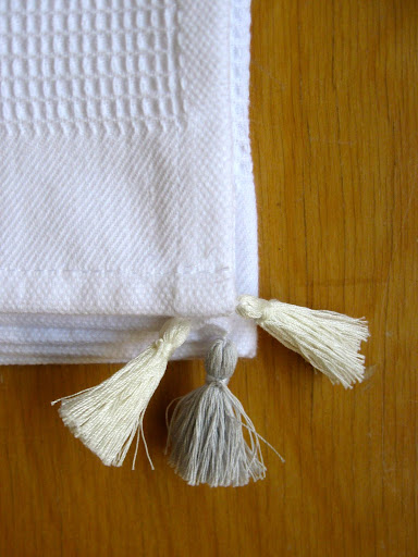 ecru and white to tie in the scents and feel towel