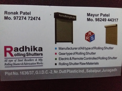Radhika Rolling shutter, Juagadh, GIDC 2, Junagadh, Gujarat 362037, India, Metal_Fabricator, state GJ