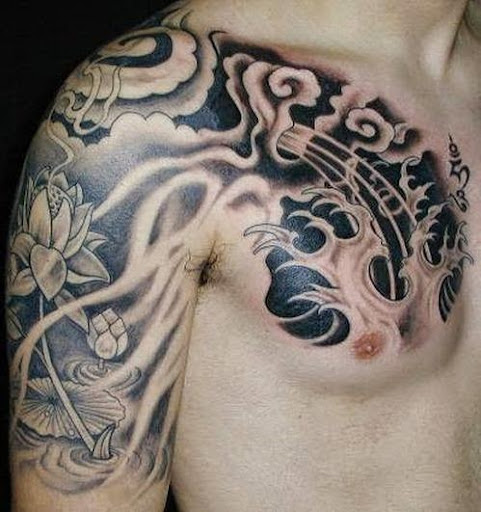 black chest tattoos