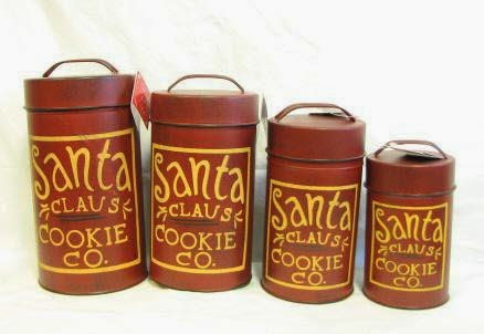  Santa Cookie Canisters Set Of Four