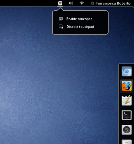 Touchpad Indicator in Gnome Shell