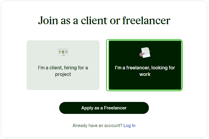 Create a Freelancer Account