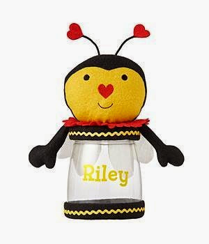  Personalized Plush Valentine Treat Jar - Bee