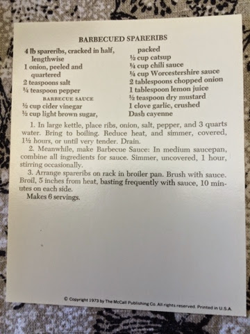 McCall's Great American Recipe Card Collection - Copyright 1974: 2014