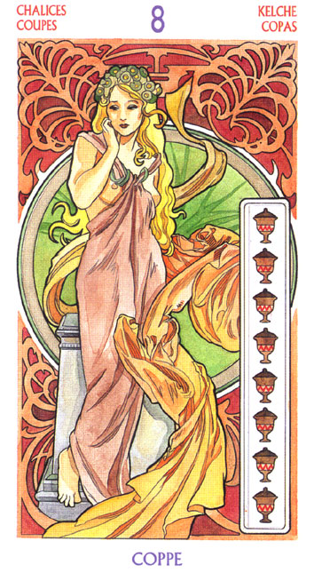 Art Nouveau Tarot Antonella Castelli (Таро Галерея). Галерея и описание карт Coppe%252008