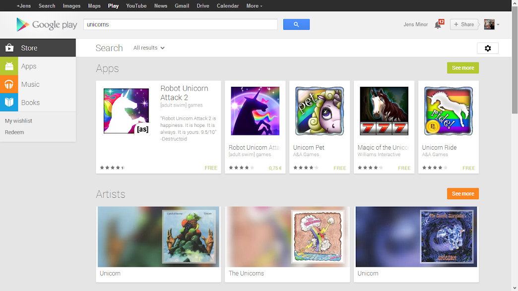 Google Play Unicorns