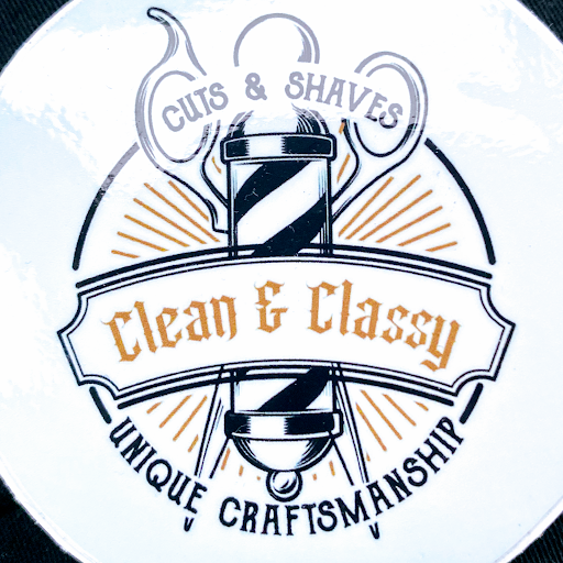 Clean & classy barbershop llc logo