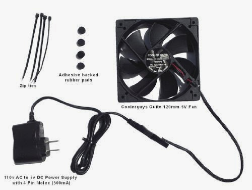  Coolerguys Quiet 120mm AC Powered Receiver/Component Cooling Fan