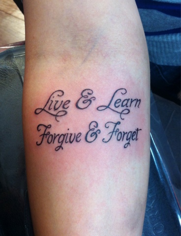 live and learn by Jedidia TattooNOW