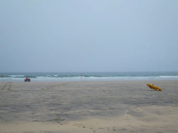 Empty beach by Gothian Sands