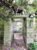 Front entrance to the ruins of an old farmhouse along the Churchway