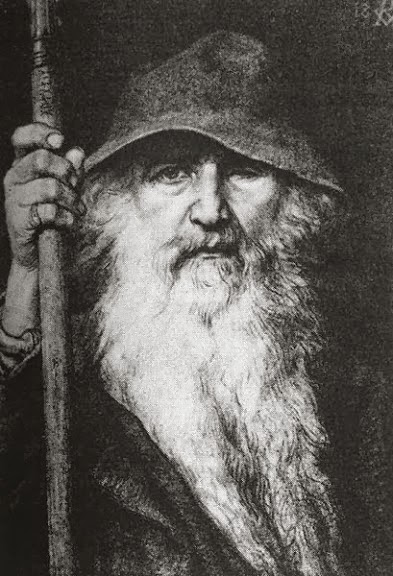 Pintura do deus Odin por Georg von Rosen