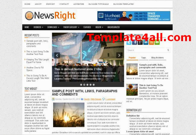 Newspaper Blogger Magazine Template