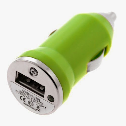  Green USB Mini Car Charger Vehicle Power Adapter for Samsung ST Series ST100