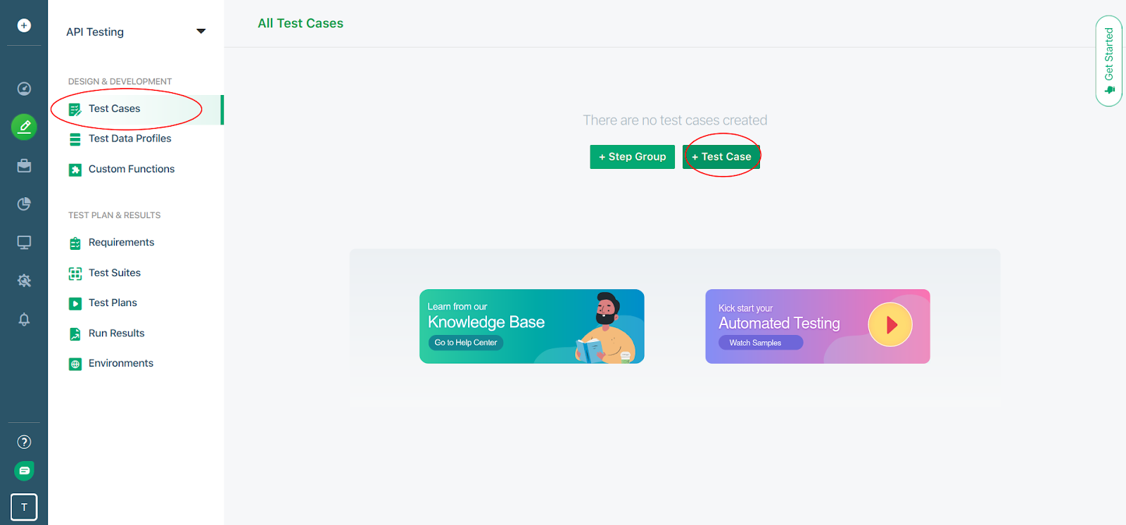 Testsigma creating a project