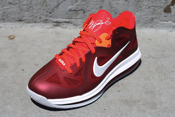 Nike LeBron 9 Low 8220Team RedChallenge RedWolf Grey8221