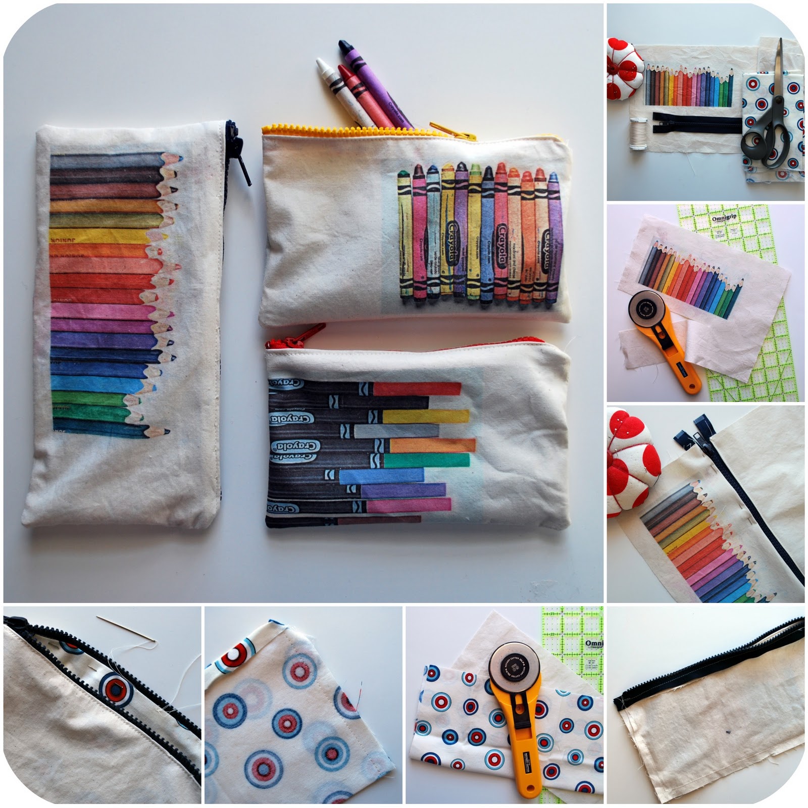 Chez Beeper Bebe: Over at Whip Up Again Today: Make an Art Supply Pouch