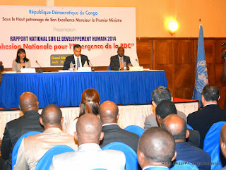 La présentation à Kinshasa du rapport national sur le développement humain 2014 de la RDC, le 26/02/2015. Radio Okapi/Ph. John Bompengo