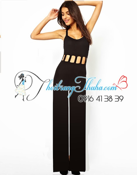 Jumpsuit Đồ Bay Phối ren Hở Eo