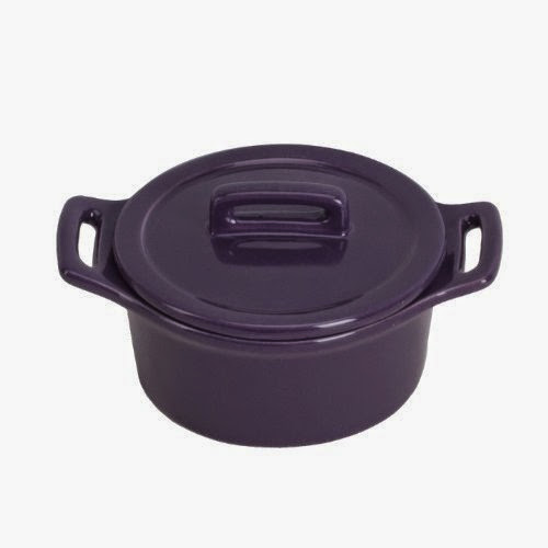  Omniware Mini Round Baker with Lid, Violet, Set of 2 (5 Oz Each)