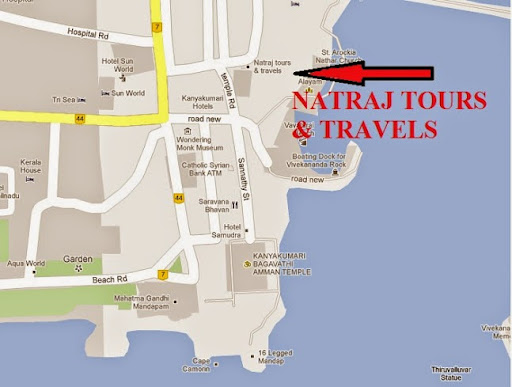 Natraj Tours & Travels Kanyakumari, South Car Street, 2/18 A7, Kanyakumari, Kanyakumari, Tamil Nadu 629702, India, Travel_Agents, state TN