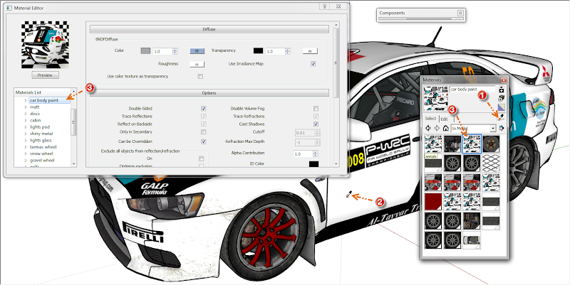 การเรียกใช้งาน Materials ของ v-ray ที่ดาวน์โหลดมา Vismat06