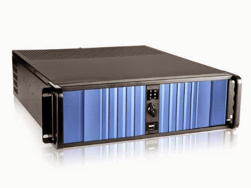  iStarUSA 3U Compact Stylish Rackmount Chassis with SEA Bezel - Blue (Power Supply Not Included)